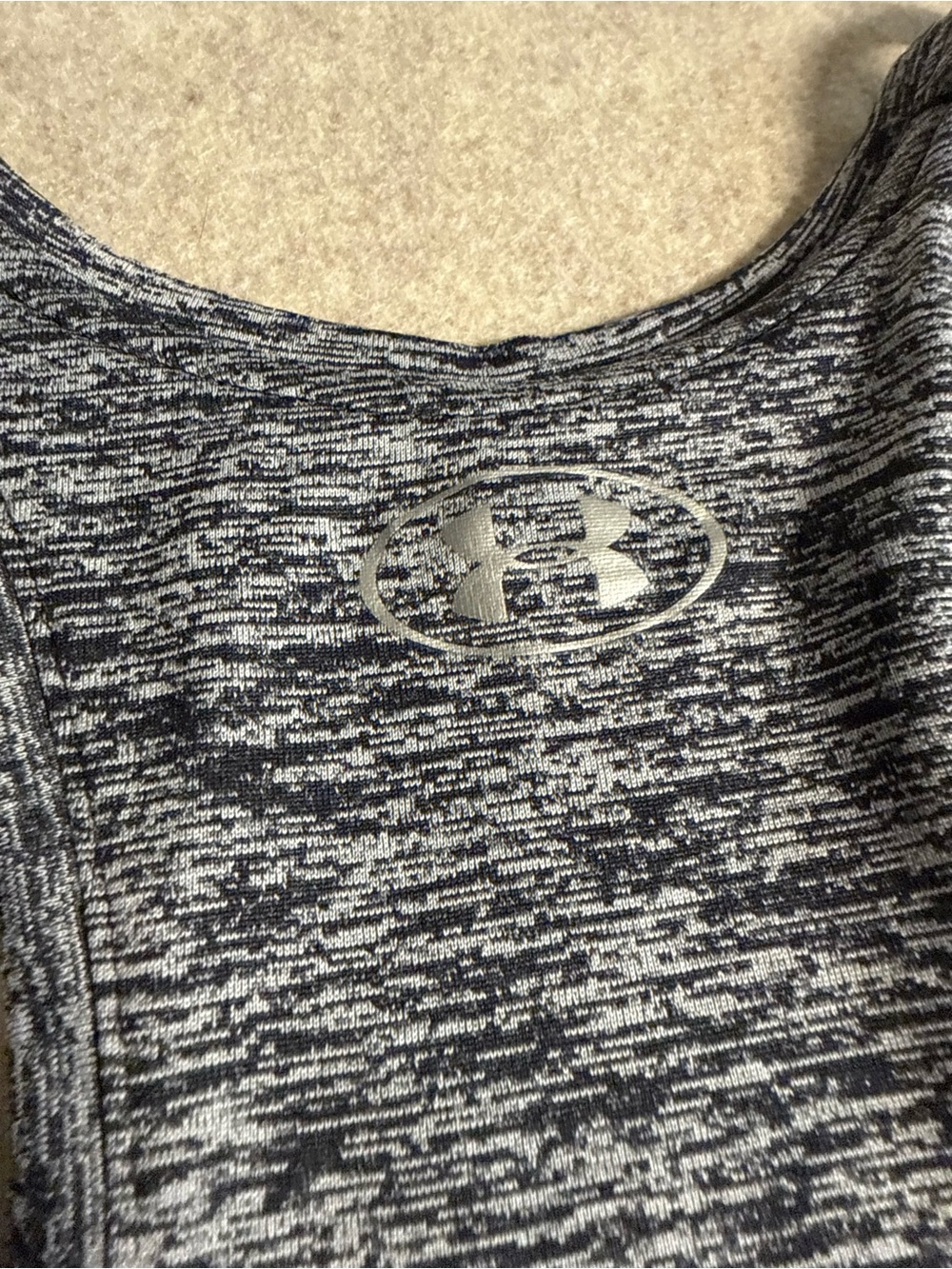 Under Armour Women's Heather Charcoal Racerback Tank - Picture 8 of 8
